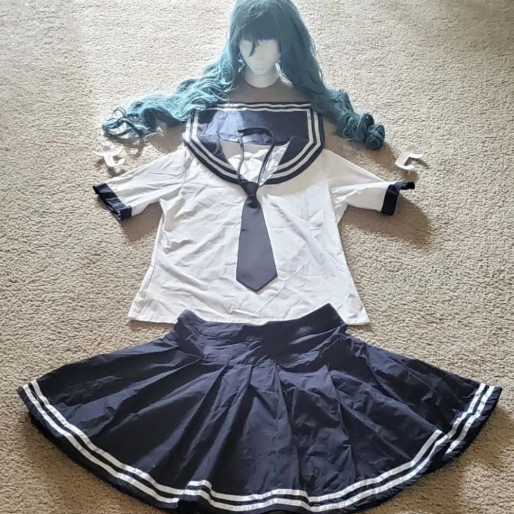 Japanese Schoolgirl Blue Tumblr Cosplay